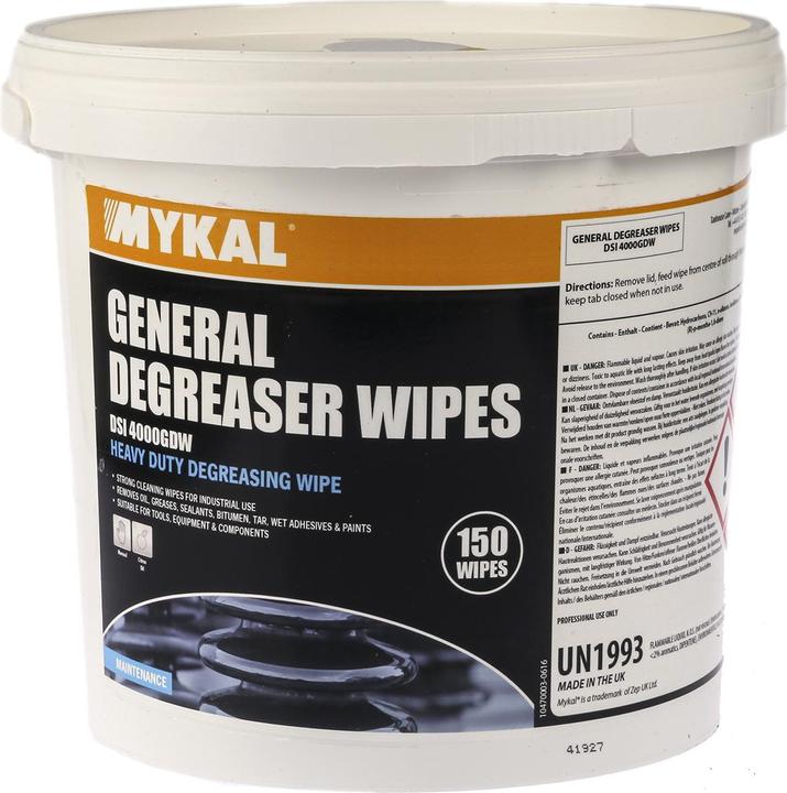Actual product image Mykal Industries General degreaser wipe tub,150 wipes