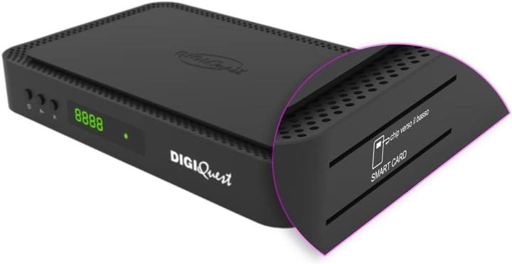 Actual product image Digiquest RICD1234 set-top box TV Cable 4K Ultra HD Black (DVB-S2, DVB-T2, CI Shaft)