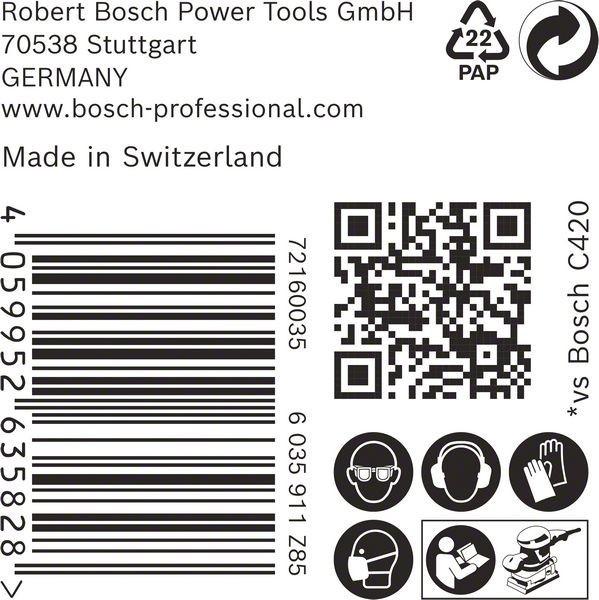 Image du produit Bosch Professional Zubehör Accessories 2608901632 Filet de ponçage pour ponceuse vibrante Grain 120 (L x l) 133mm x 80mm 50p. (120)