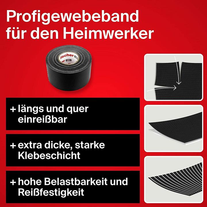 Image du produit Fischer GOW UniversalTapeStrong Gewebeband 25x50 (48 mm)