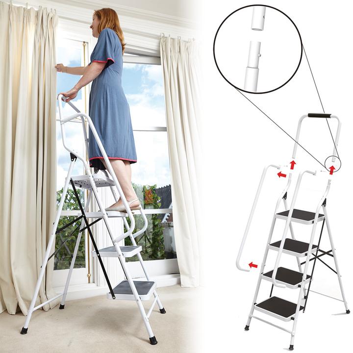 Actual product image MediaShop Sicherheitsleiter mit Handlauf (Stepladder, 157 cm)