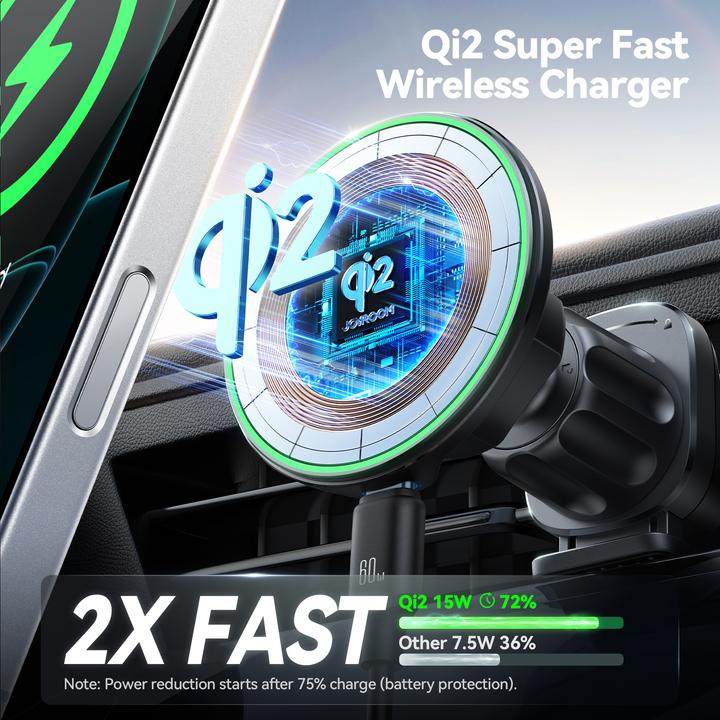 Produktbild Joyroom Magnetic Wireless Car Charger Holder JR-ZS412 black