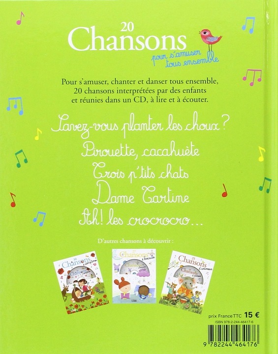 Image du produit 20 chansons pour s'amuser tous ensemble (avec un CD audio) (Français)