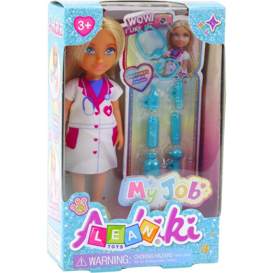 Lean Toys Lean Mini Ankiki Doctor Doll Set Mit Behandlungszubehör