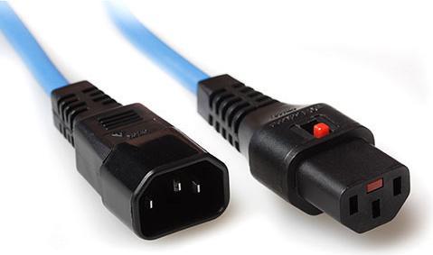 Produktbild Iec Lock 230V connection cable C13 lockable - C14 blue 1.50 m (1.50 m)
