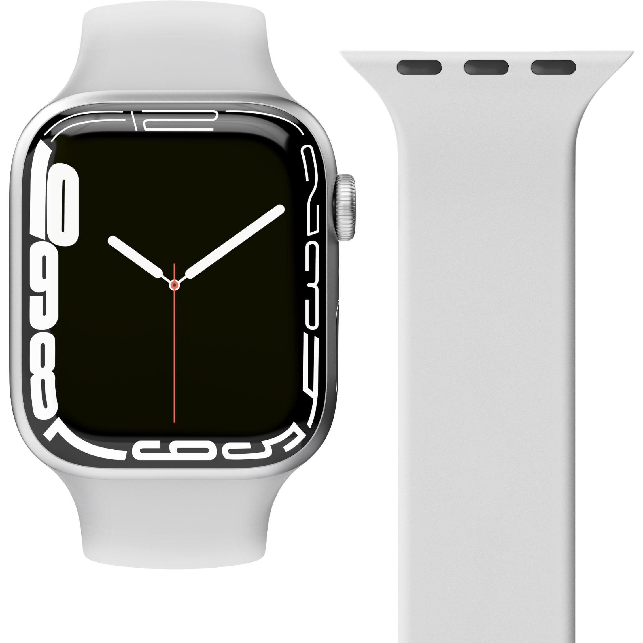 Thumbnail - Vonmählen Solo Loop Case 2 Band S Light Gray 42/44/45/49mm (42 mm, 44 mm, 45 mm, 49 mm, Silikon), Uhrenarmband, Grau
