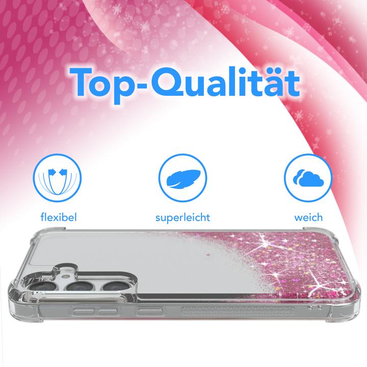 Produktbild EAZY CASE Liquid Glittery Hülle für Galaxy S24 Plus (Samsung Galaxy S24+)