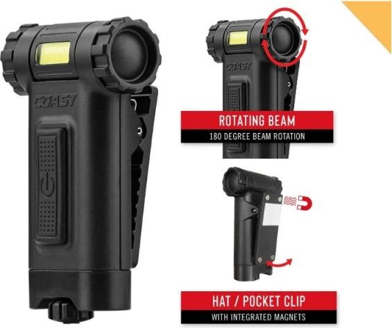 Actual product image Coast HX4 clip-on torch - red light (7.60 cm, 80 lm)