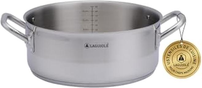 Laguiole Poêle compatible induction et four jusqu'à 230 °C (Poêle à frire, Acier inoxydable)