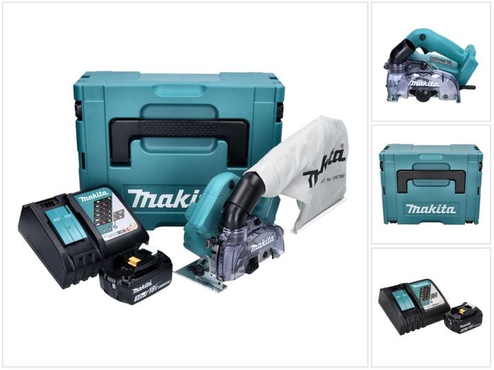 Produktbild Makita DCC 500 RF1J Akku Diamantschneider 18 V 125 mm Brushless + 1x Akku 3,0 Ah + Ladegerät + Makpa (Trennschleifer)