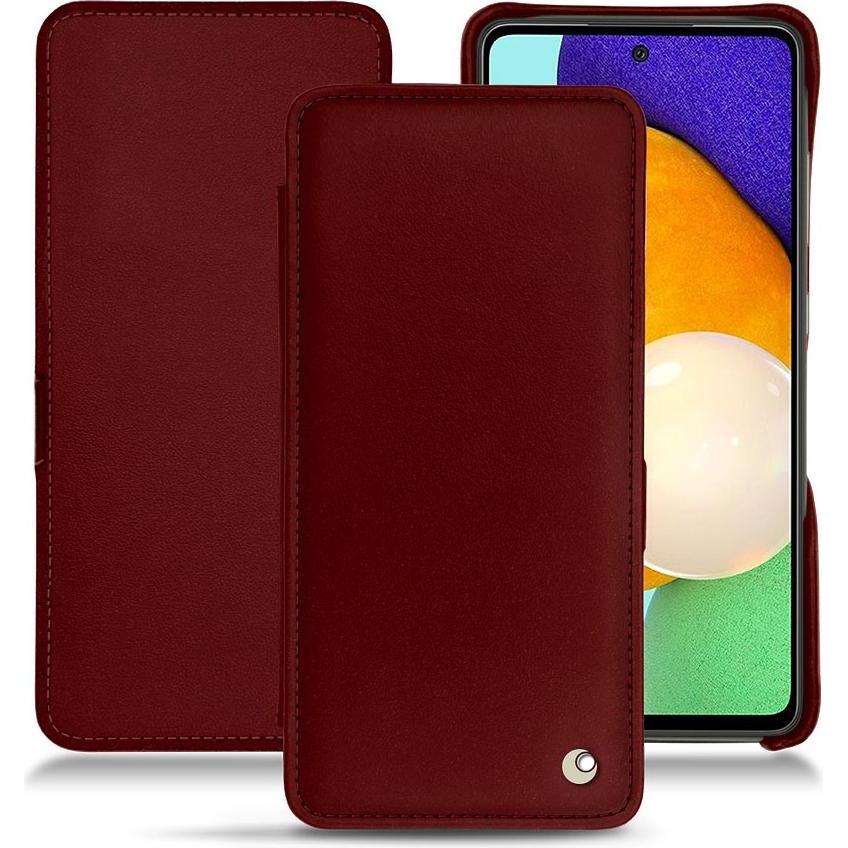 Noreve Lederschutzhülle horizontal (Samsung Galaxy A52), Smartphone Hülle, Rot