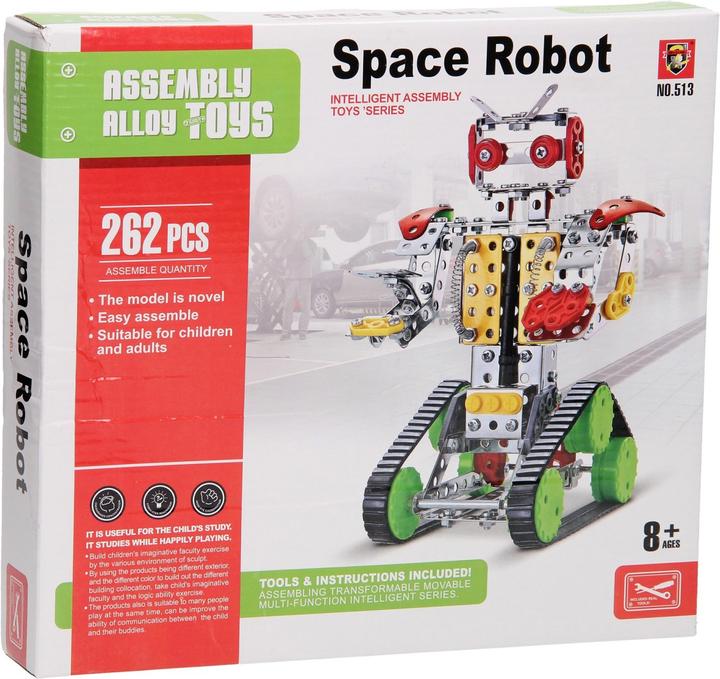 Bouwset metalen robot, 262 stuks.