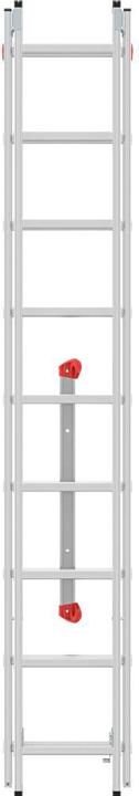 Produktbild Hailo S80 ProfiStep duo, Aluminium-Schiebeleiter 2-teilig, 2x9 Sprossen (Mehrzweckleiter, 140 cm)