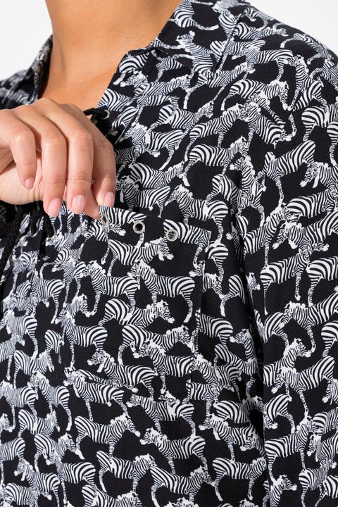 Produktbild Miamoda Bluse, A-Linie, Minimal Zebra-Muster (56)