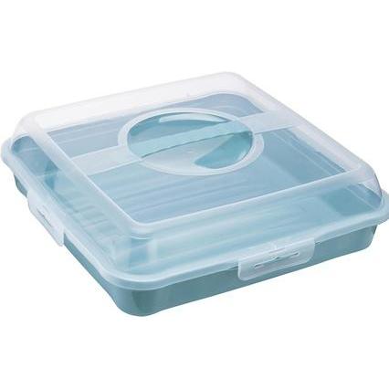 Thumbnail - keeeper Kuchenhaube/Partybutler "enrico", nordic-blue herausnehmbare Kuchenplatte, ergonomischer Griff, Kuchentransportb...