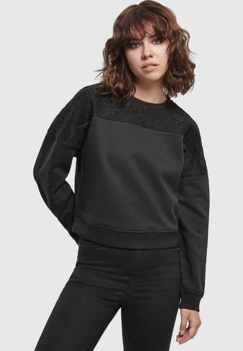Produktbild Urban Classics Ladies Short Oversized Lace Inset Crew (S)
