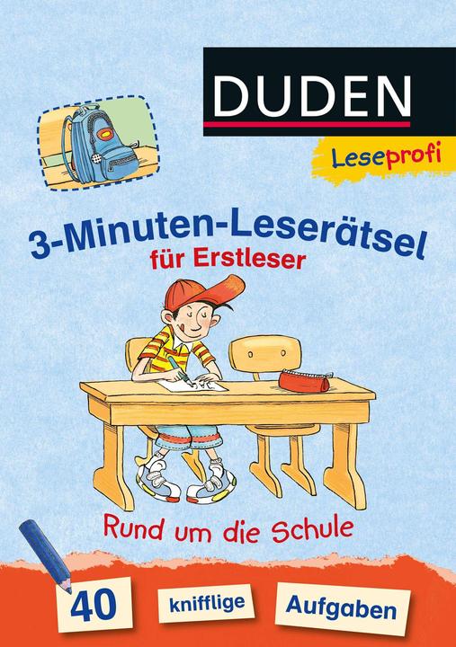 Productafbeelding 3-Minuten-Leserätsel für Erstleser: Rund um die Schule (Duits, Susanna Minor, 2016)