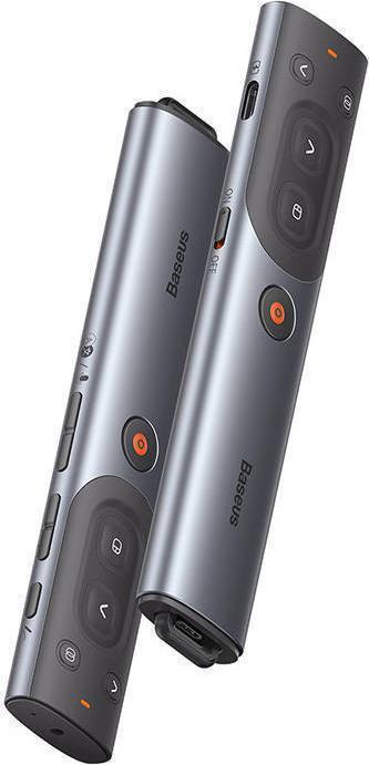 Immagine prodotto Baseus Orange Dot Telecomando multifunzione per presentazioni, con puntatore laser rosso - grigio