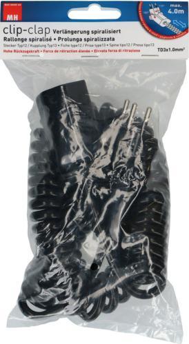 Immagine prodotto Max Hauri Cavo di prolunga 4 m T13 - T12 ClipClap, nero (4 m, Tipo 13)