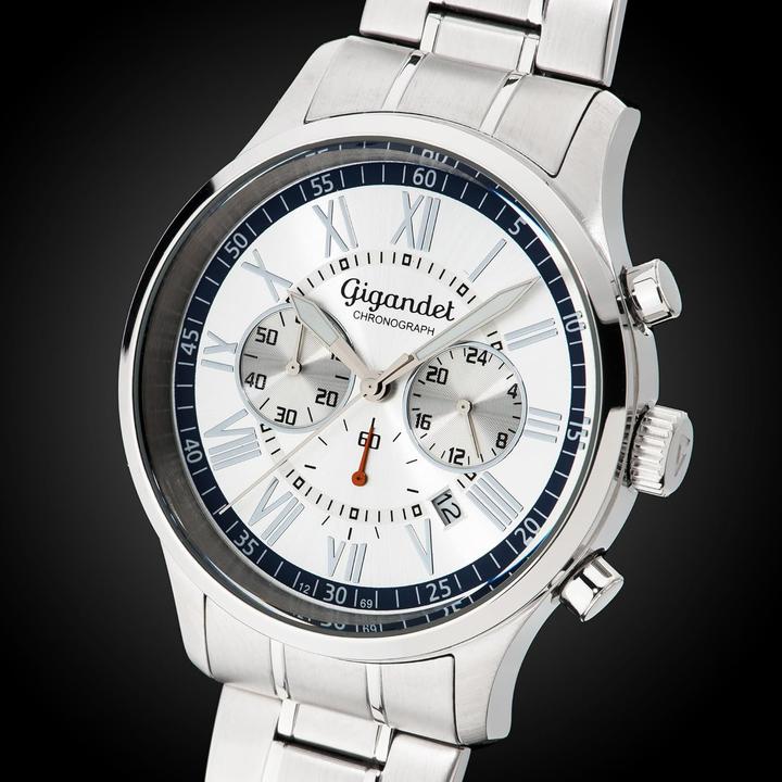 Image du produit Gigandet Chronographe analogique étanche avec affichage 24 heures et verre minéral (Chronographe, Horloge analogique, 42 mm)