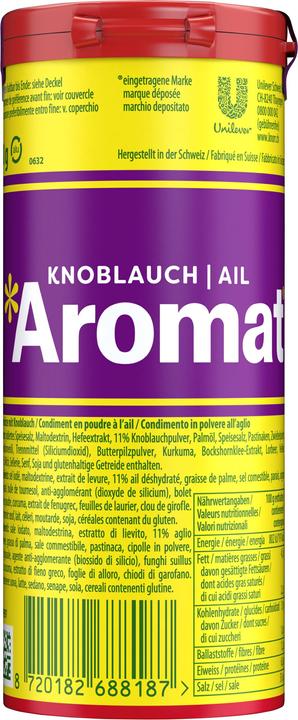 Valori nutrizionali e ingredienti Knorr Aromat all'aglio (90 g)