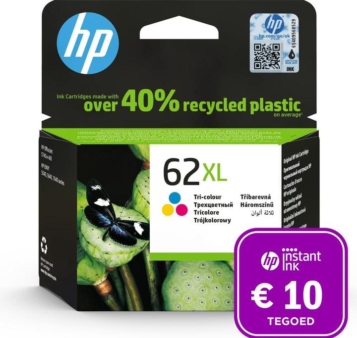 Productafbeelding HP 62XL - Inktcartridge kleur + Instant inkt tegoed