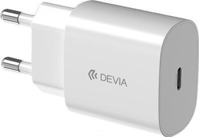 Devia wall charger Smart PD 25W 1x USB-C white (25 W, 1 portion)