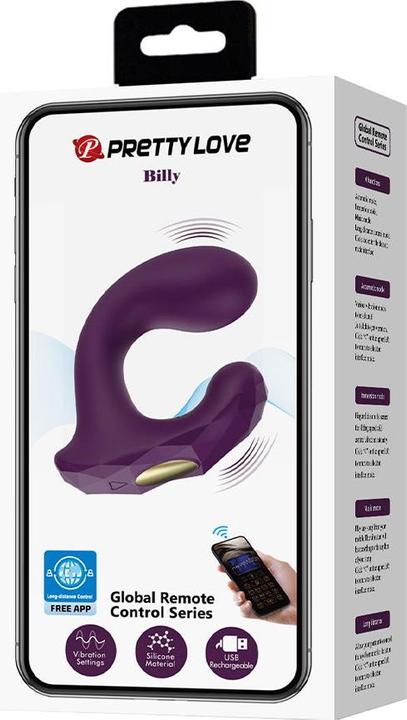 Image du produit Pretty Love Télécommande Vibrante Billy Violet - Application Gratuite