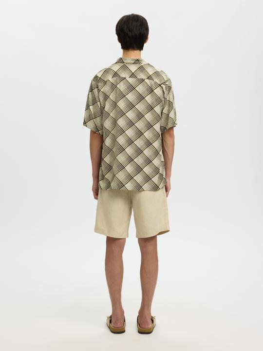 Actual product image Selected Gemustertes Kurzarmhemd (S)