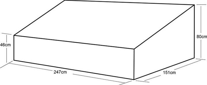 Image du produit Keller Fahnen Blache für Sonneninsel, 247×151×80 cm anthrazit 270 g/m2