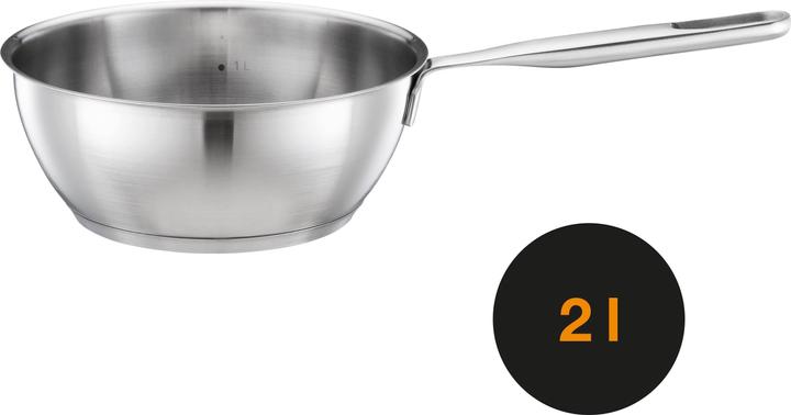 Actual product image Fiskars All Steel Sauté Pan, 2l (Frying pan, Stainless steel, 20 x 11.60 cm)