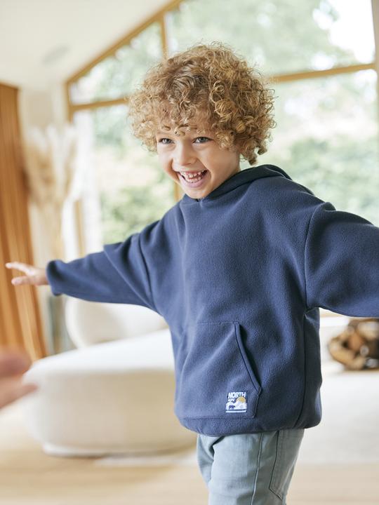 Produktbild Vertbaudet Kapuzenpullover aus Fleece mit Kängurutasche, Jungen (104, 98)