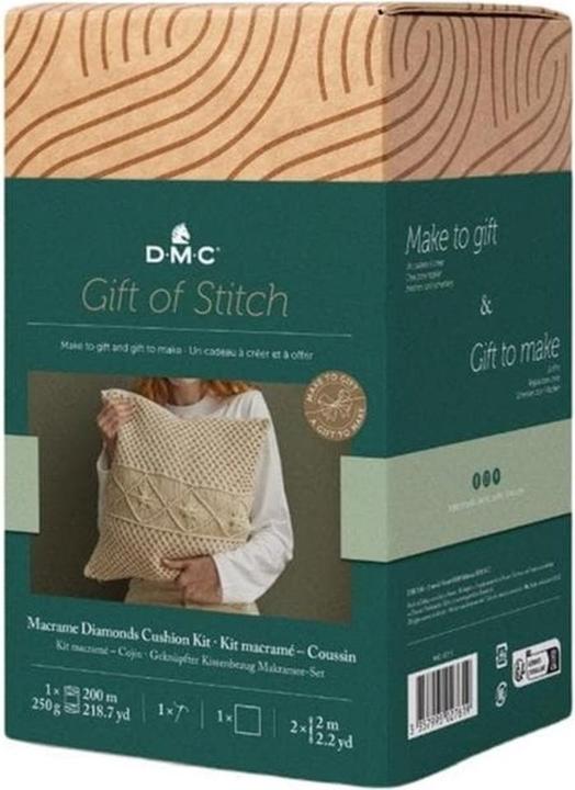 Actual product image DMC Gift of Stitch macramé set cushion