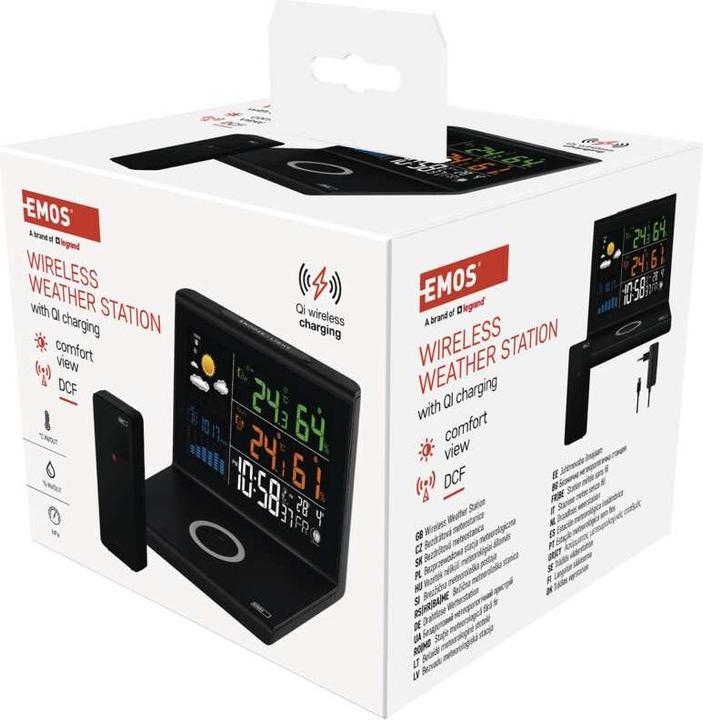 Actual product image Emos Weather station with wireless charging E8010