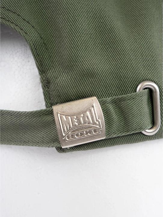 Actual product image Metal Boxe Baseball cap with leather patch (One size)