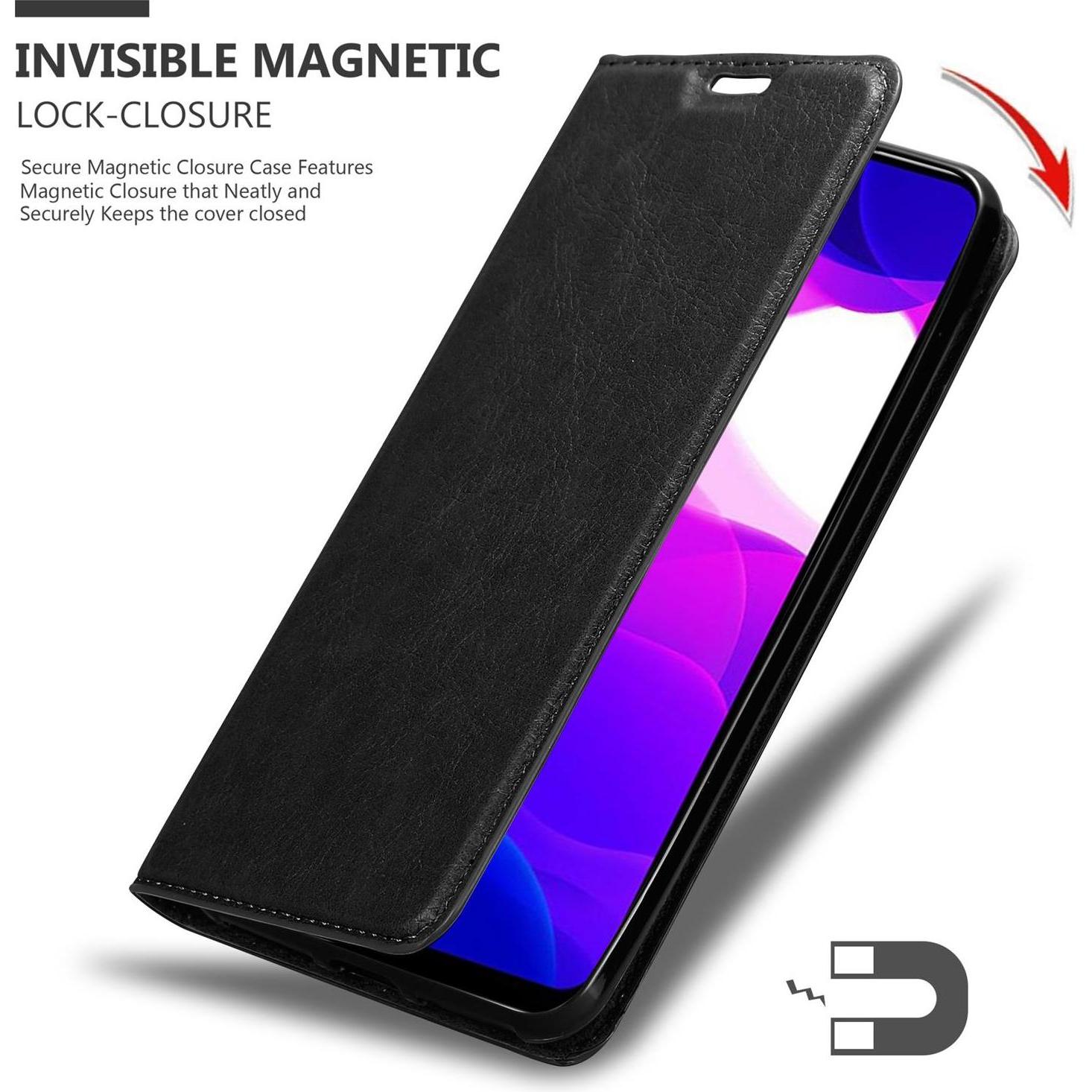 Thumbnail - Cadorabo Book Invisible Magnet Cover (Xiaomi Mi 10 Lite), Smartphone Hülle, Schwarz