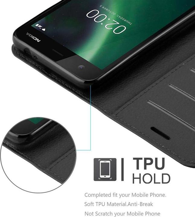 Actual product image Cadorabo Book with stand function cover (Nokia 2)