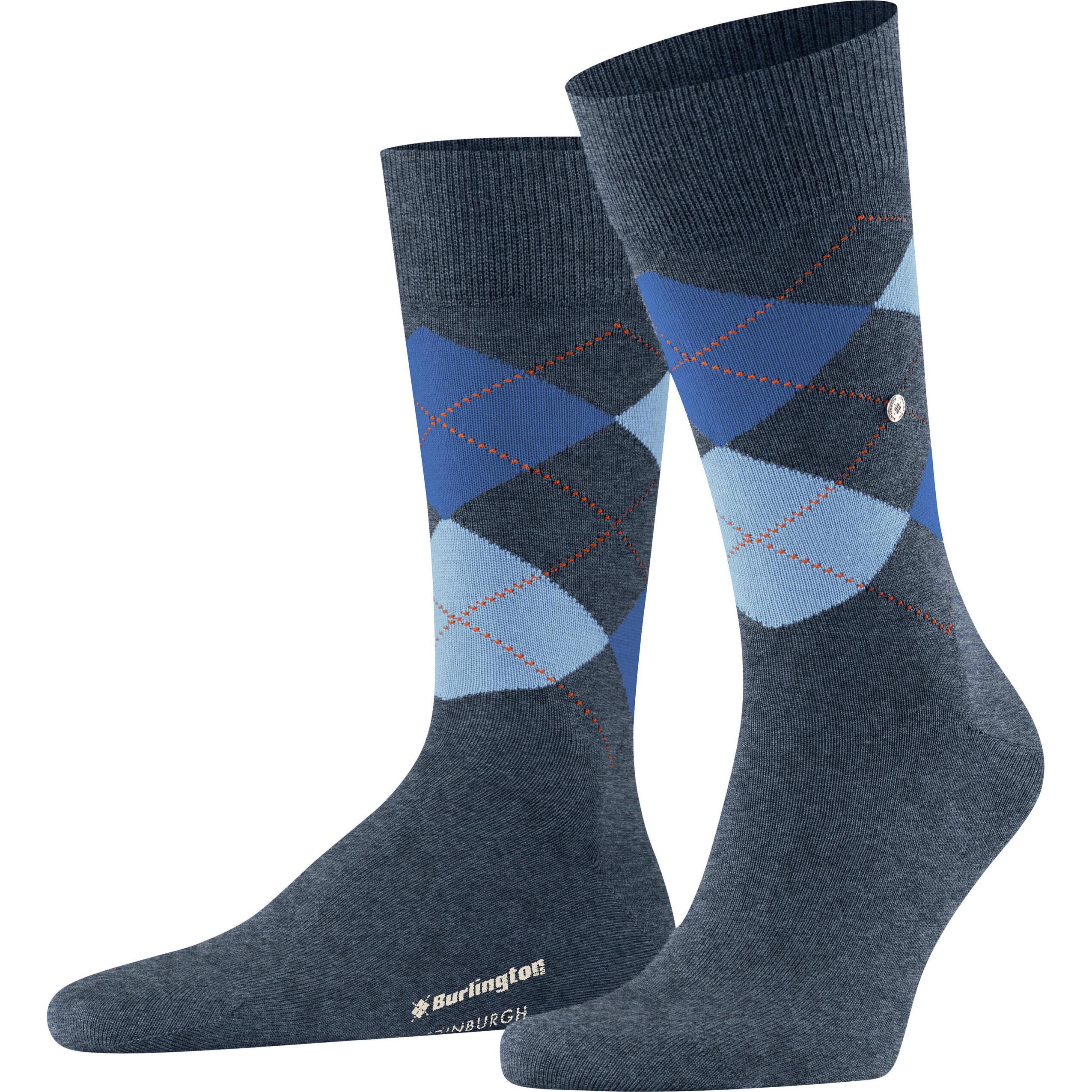 Burlington, Herren, Socken, Edinburgh SO, Blau, (Einzelpack, 40 - 46)