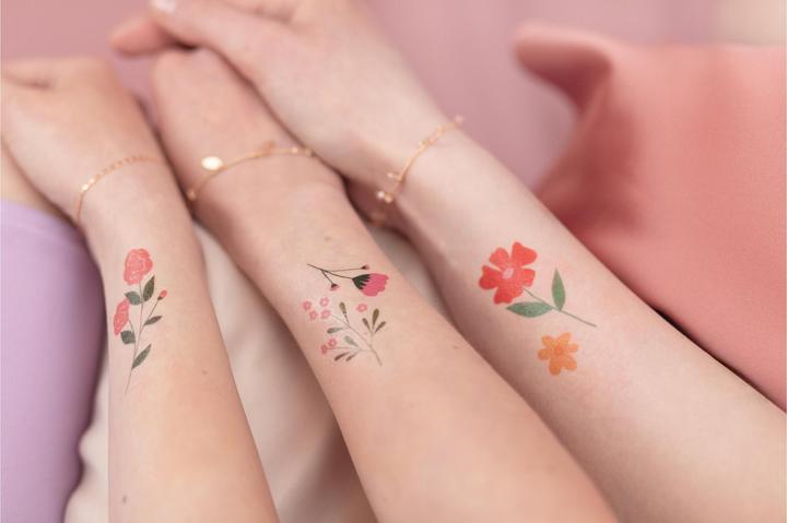 Produktbild Partydeco Tatouages - Fleurs