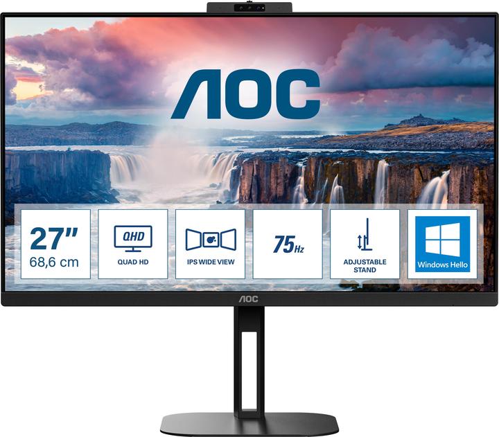 Produktbild AOC Q27V5CW/BK (2560 x 1440 Pixel, 27")