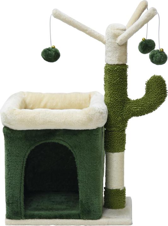 Immagine prodotto Fudajo Tiragraffi cactus 70cm tiragraffi per gatti albero per gatti albero da arrampicata per gatti (70 cm, Verde e beige)