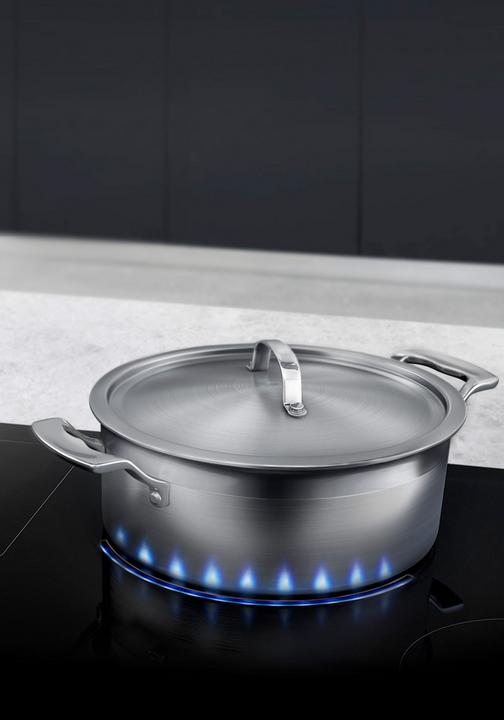 Produktbild Samsung NZ64N9777BK/E1 Induktion, 60cm, 15 Leistungsst., Virtual Flame, Ice Blue