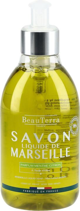 Actual product image BeauTerra Liquid soap Marseille mint-lemon liq (Liquid soap, 300 ml)