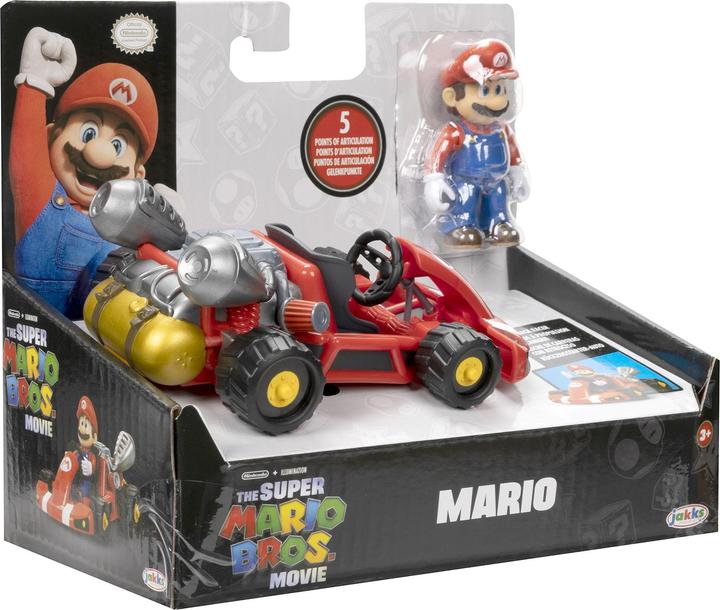 Image du produit Jakks Pacific Super Mario Movie - Figure w/ Kart - Mario (6 cm) (417684)