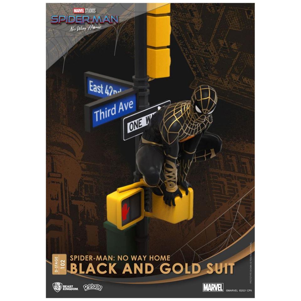 Thumbnail - Beast Kingdom Spider-Man: No Way Home diorama PVC D-Stage Spider-Man Black and Gold Suit Closed Box Version 25 cm