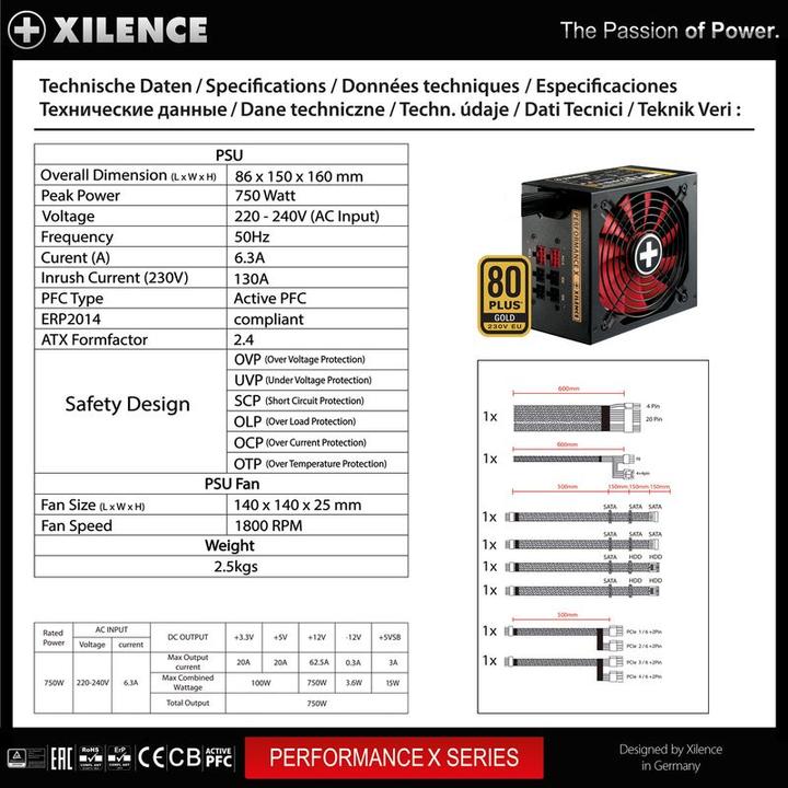 Produktbild Xilence Performance X (750 W)