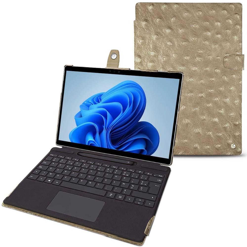 Noreve Lederschutzhülle Microsoft Surface Pro8 (Microsoft Surface Pro 8), Tablet Hülle, Beige