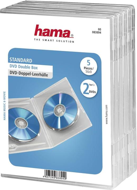 Hama DVD-Doppel-Leerhülle Standard, 5er-