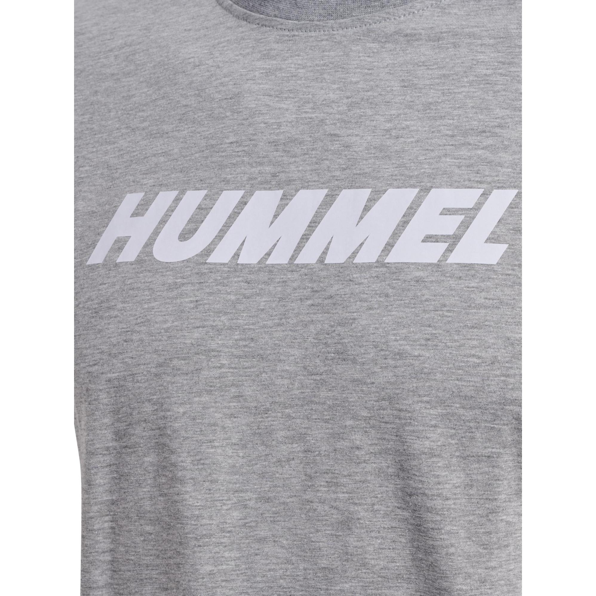 Thumbnail - hummel, Herren, Sportshirt, Hmlelemental Logo Cotton Tee (M), Grau, M