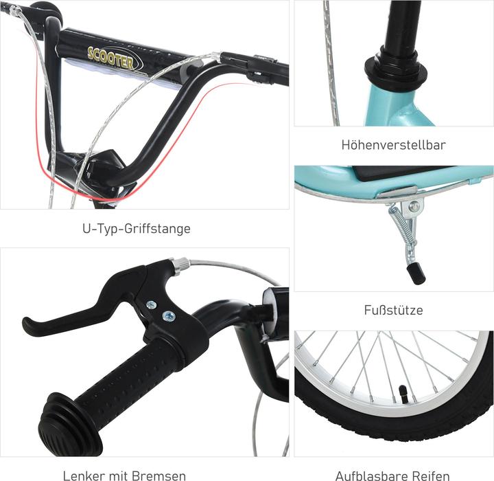 Produktbild Homcom Kinderroller mit Handbremse